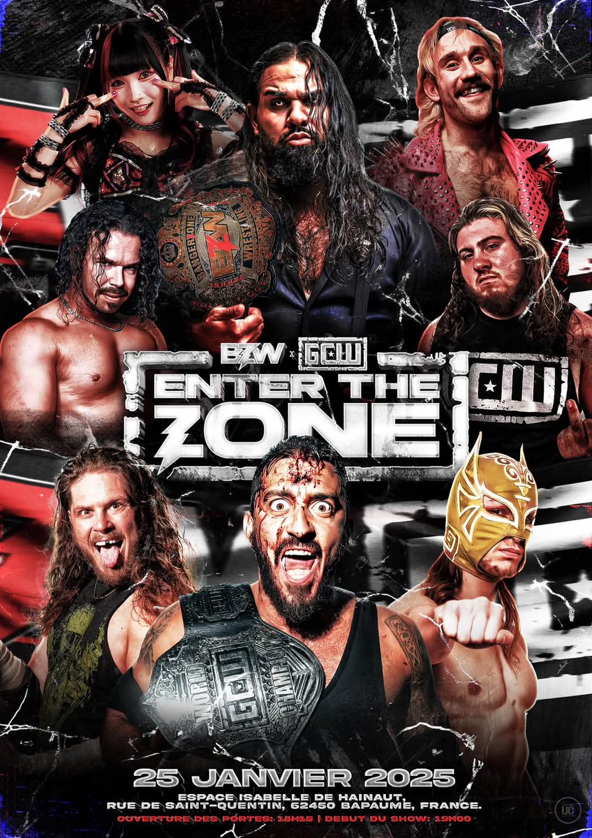 FBWOfficiel's tweet photo. - Big Joe a remporté le Triple Threat Match face à Jacob Vadocq et Cole Radrick puis devient le nouveau champion Hardcore de la BZW. 
- Joey Janela a remporté son match face à Georges Balzac. 
- Joseph Fenech Jr a remporté son match face à Maki Itow par disqualification et conserve son titre de champion BZW. 
- Ricky Sosa a remporté le Fatal 4-Way Match face à Aigle Blanc, Alec Price et 
Aerial Vango.
- Jimmy Lloyd et Lou Nixon ont remportés l'Extrême Tag Team Match face à Jack Sans Nom & Paul Robinson. 
- Effy a remporté son match face à Connor Mills et conserve son titre de champion de la GCW.