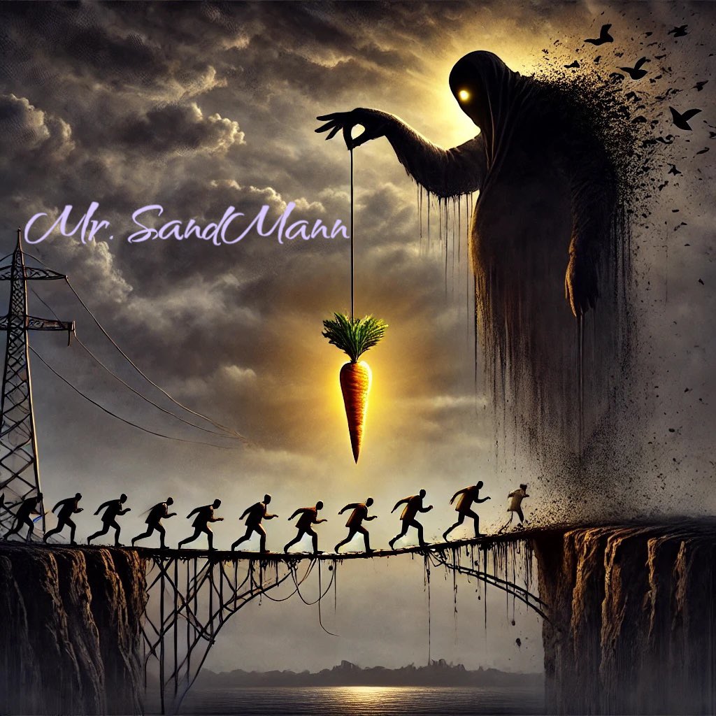 Blinded by gold, they chase the gleam,
Eyes fixed on a fleeting dream.
The carrot sways, truth obscured,
By whispers false, hearts impure.

Liars weave their gilded thread,
Feeding trust where wisdom’s dead.
Awake, for shadows prey on haste;
Greed’s cost is bitter waste.