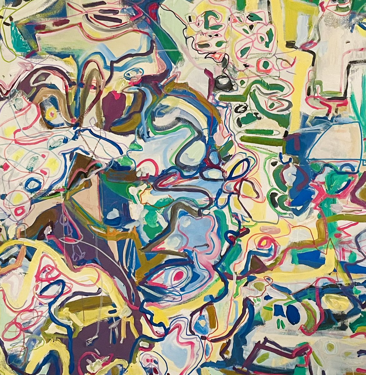 grageArtgallery's tweet image. High on Skyrisi - 2025, Acrylic marker and paint on canvas, 40x40 inches 
-
-
-
-
-
-
#ArtCollectors #ArtOfTheDay #abstractexpressionism #artcommunity