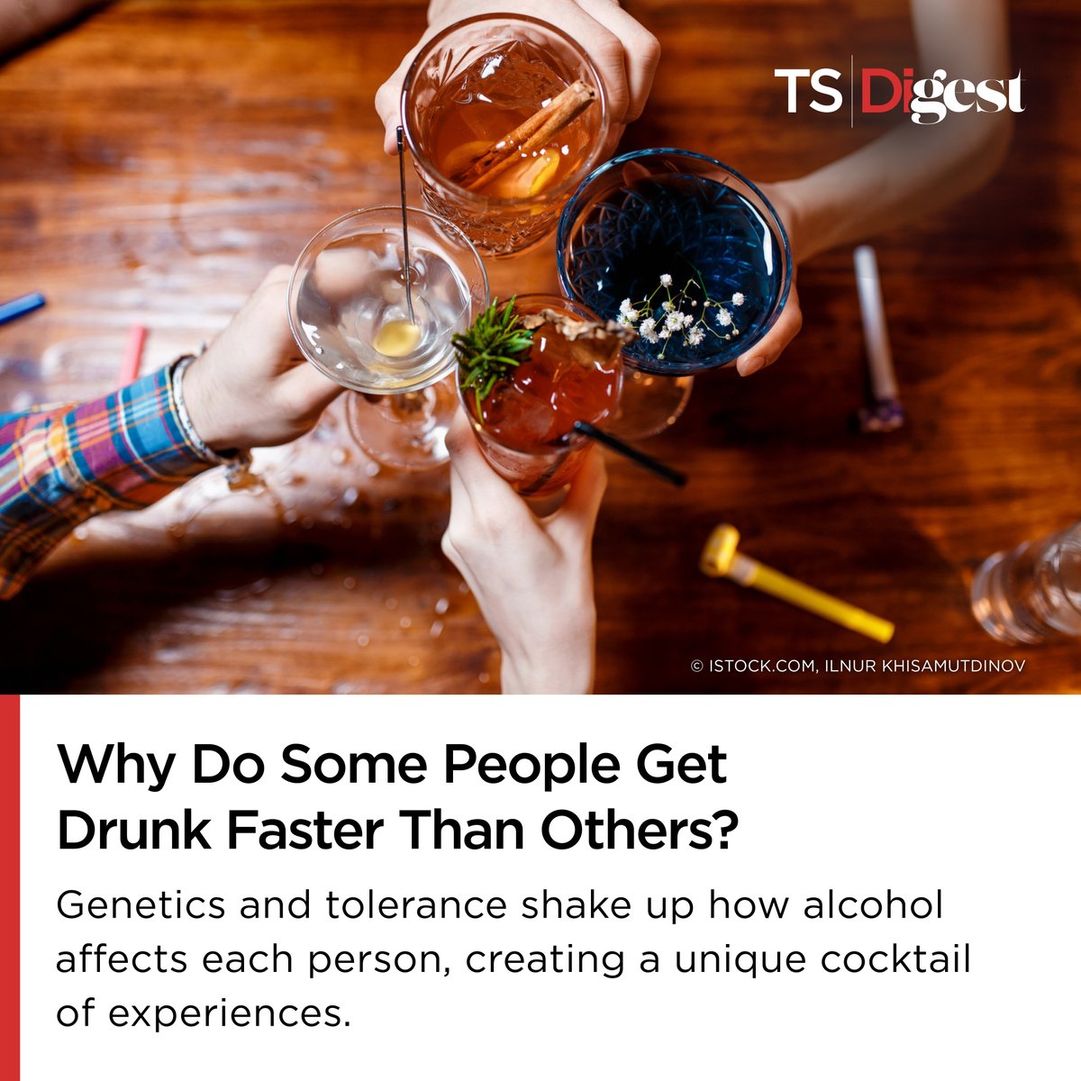 TheScientistLLC's tweet image. Ever wonder why some people get tipsy faster?
We asked David Rossi, who studies mechanisms affecting alcohol consumption @WSUPullman, for some insights into why one drink hits some harder than others!
Learn why: bit.ly/3PzEdyv