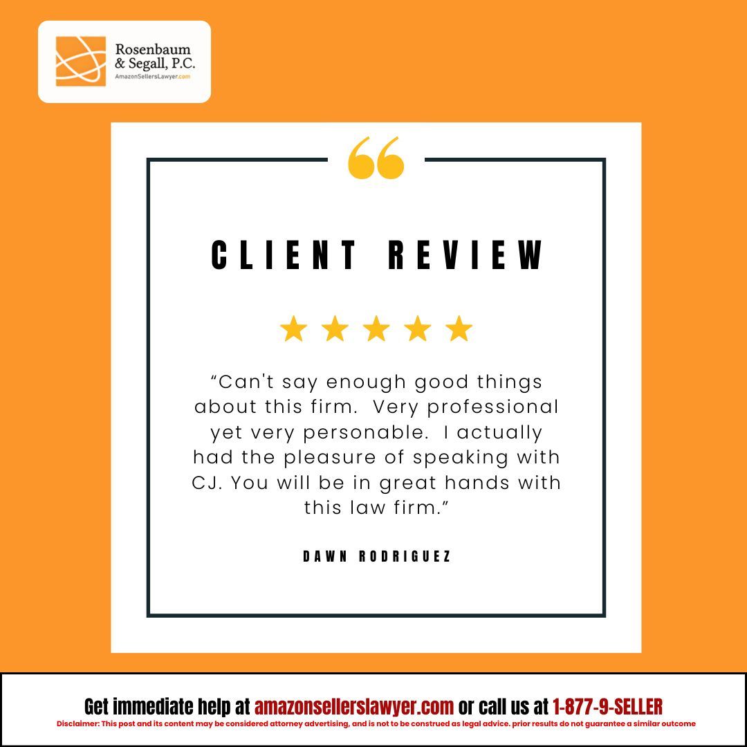 AmazonSellerLaw's tweet image. How to Get the Right Help with Your Amazon Seller Account Issues

👉 Visit AmazonSellersLawyer.com or call 1-877-9-SELLER to get the help you need today.

#AmazonSellerHelp #AccountSuspension #IPComplaints #TrademarkInfringement #RelatedAccounts #AmazonWithholdingFunds