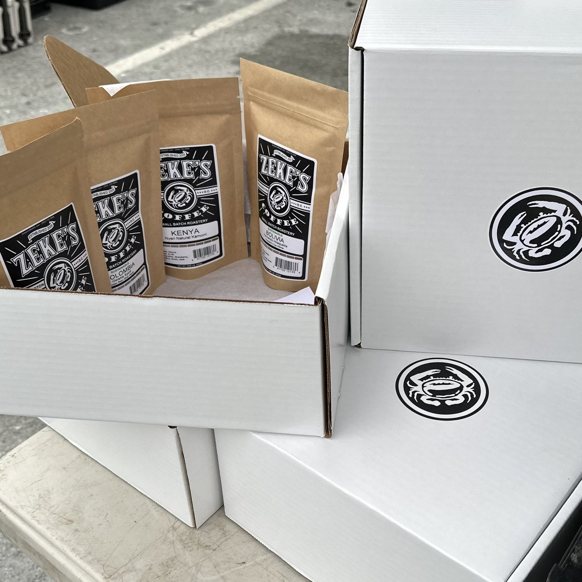Miss yesterday’s Flight of Fancy coffee tasting? No worries! We made Fancy Sampler boxes, so you can brew these exclusive beans at home. Pick one up at the Dupont Circle or Bethesda farmers markets or at the Rhode Island Avenue café.