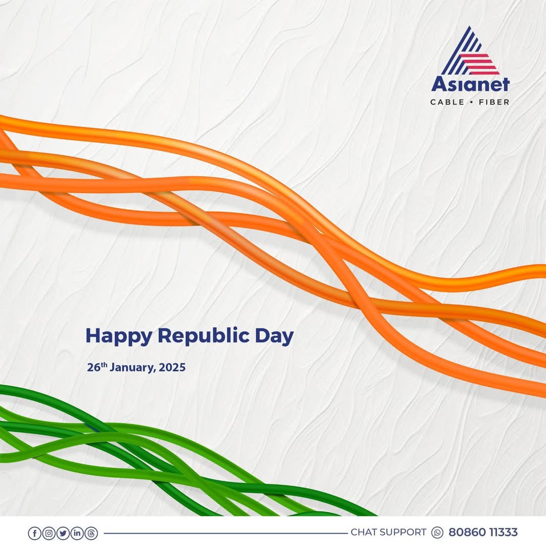 AsianetSales's tweet photo. #HappyRepublicDay2025 

Asianet Fiber new connections 
call: 9061228506 (Ernakulam). https://t.co/FpcZ3jlmH6