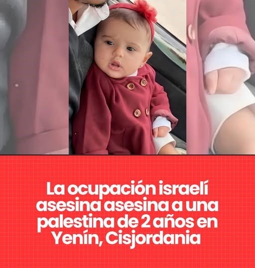 danieljadue's tweet photo. La ocupación israelí mata a Leila Muhammad Ayman Al-Khatib, una niña de 2 años y medio que falleció a causa de heridas críticas tras recibir un disparo en la cabeza por parte de las fuerzas de ocupación israelí en la ciudad de Jenin, Cisjordania #IsraelGenocida https://t.co/Ck1powLDRd