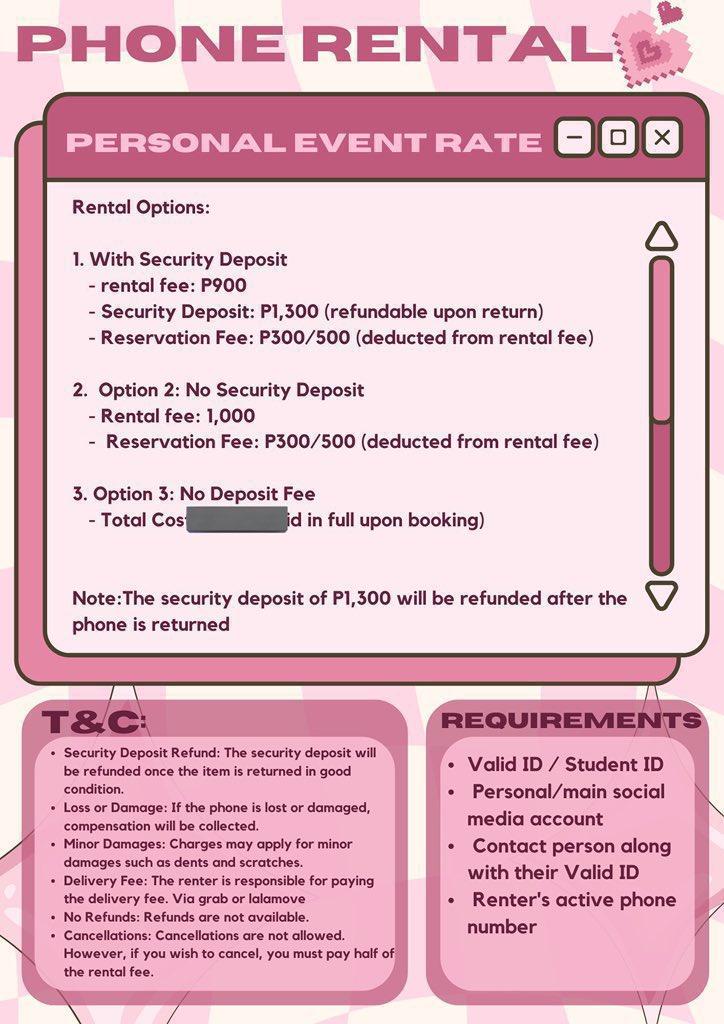 butteryna_'s tweet photo. wtr lfr want to / willing to / where to rent help rt

• iphone 11 for rent with powerbank 

•₱900

🏷phone rental concert event arena dream show nct  enhypen itzy fan meeting solar personal riize skz bench zb1 red velvet bini CAS seventeen svt niki 17rh boynextdoor i am kpop https://t.co/HDYcMF2CAD