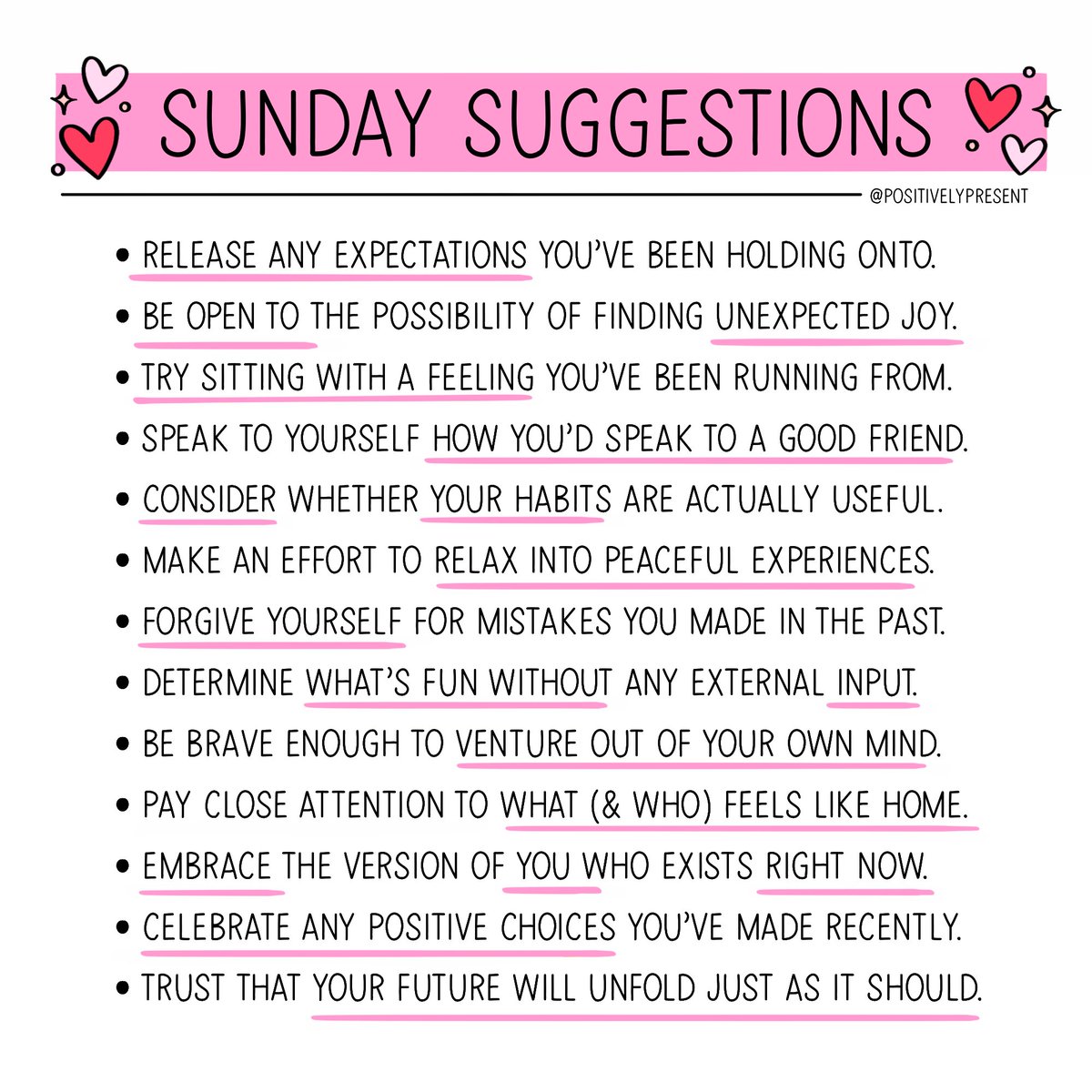 Some suggestions for your Sunday. 💕