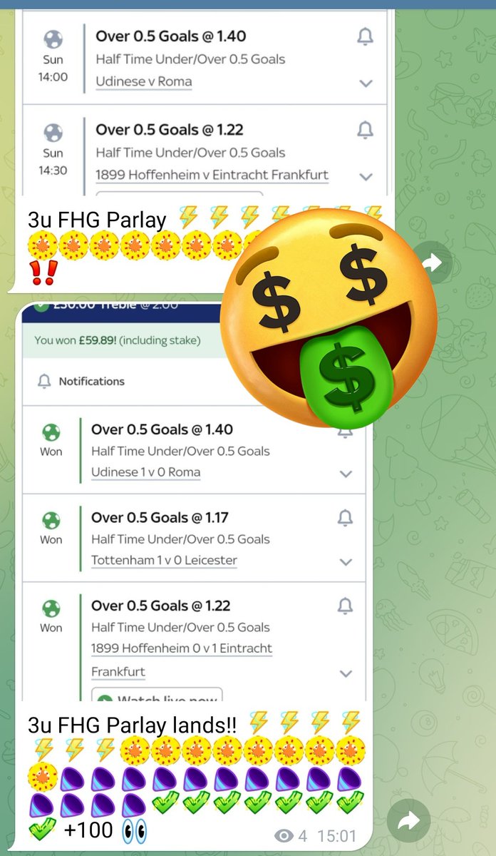 TwoLooney's tweet photo. 🔥 The Looney Two Tipsters OWN Sundays! 🔥
💰 Another 3u PARLAY SMASHED at +100 odds! 💰
✅💯 Winning is a habit around here!
🚀 Don't watch from the sidelines – JOIN US NOW: https://t.co/R0Y4bU8TXF
#SundayLocks #LooneyWins #ParlayKings #VIPBets #BetSmarter #WinningStreak #SportsBettingElite