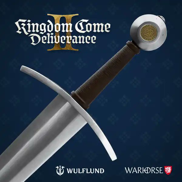 I knew it, it's here🤯 I am thrilled to share the new #KCDII licensed merch - SWORD! Yes, real sword! Authentic replica of 14-15th century, Oakeshott category 14th.

AUDENTES FORTUNA IUVAT on pommel with <a href="/WarhorseStudios/">Warhorse Studios</a> logo. 

If you were not lucky with #KCDI backer's sword,