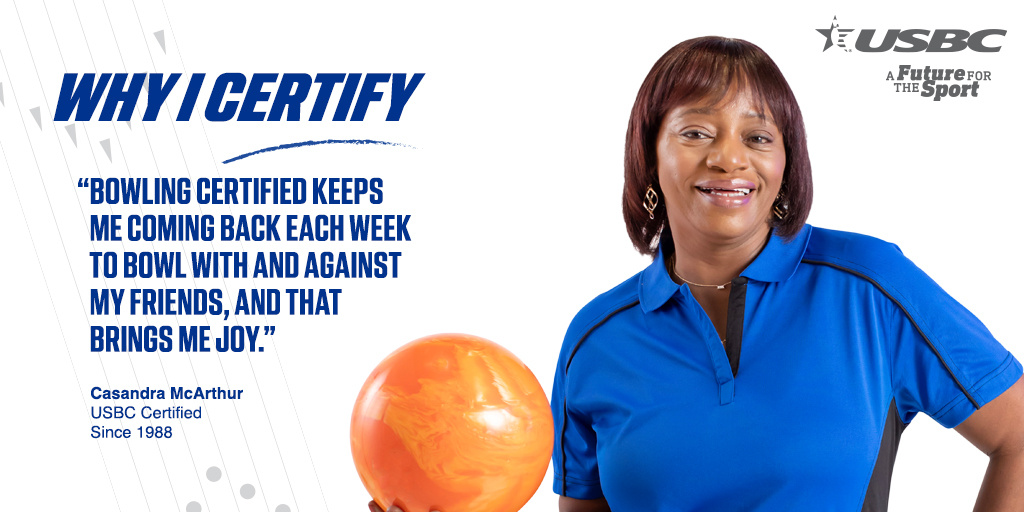 USBC's tweet photo. Casandra bowls certified to be connected to the bowling community. Discover and share your reasons for bowling certified at https://t.co/HXXiFcDLRi. #AFFTS #WhyICertify #GoBowling https://t.co/8D7ahIJYwj