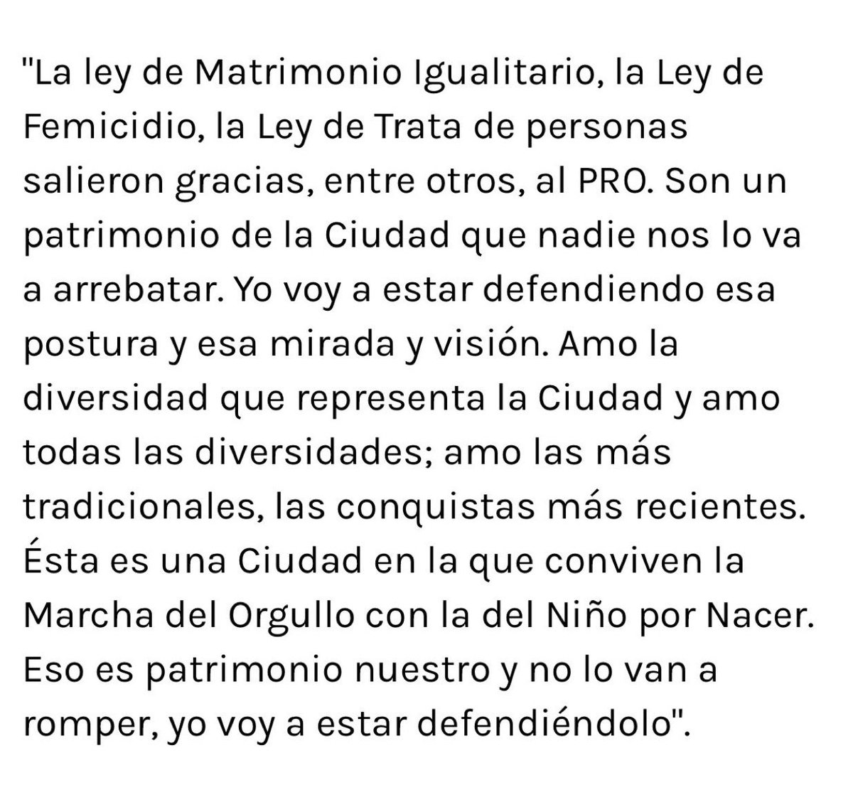 lauritalonso's tweet photo. Buenos Aires es la ciudad de la libertad y el respeto. Abrazamos la diversidad. Nos completa. Nos enriquece y nos enorgullece. Es la marca constitutiva que mejor nos describe. La palabra del Jefe de Gobierno @jorgemacri 👇 https://t.co/398vIDKz0w