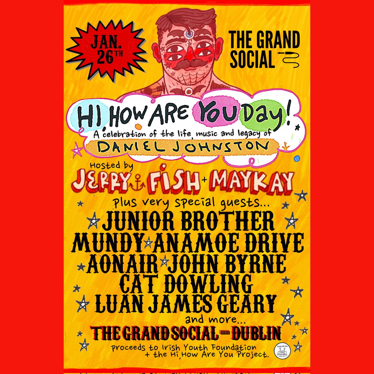Jerry Fish (@vivajerryfish) on Twitter photo ✨️🎪✨️ TONIGHT! ☆ Hi, How Are You Day 2025! <a href="/TGSDublin/">The Grand Social</a> DUBLIN Sunday 26th Jan. ☆ Yours truly, Jerry⚓️Fish & MayKay <a href="/MayKay316/">May Kay</a> plus very special guests <a href="/JuniorBrotherIE/">Junior Brother</a> <a href="/mundyirl/">Mundy</a> <a href="/anamoe_drive/">anamoe drive</a> <a href="/catdowlingmusic/">Cat Dowling</a> <a href="/JohnByrneMusic/">John Byrne</a> and more!
✨️😘🥰✨️ TRUE LOVE! 🎪❤️☠️⚓️xxx ✨️🎪✨️ TONIGHT! ☆ Hi, How Are You Day 2025! <a href="/TGSDublin/">The Grand Social</a> DUBLIN Sunday 26th Jan. ☆ Yours truly, Jerry⚓️Fish & MayKay <a href="/MayKay316/">May Kay</a> plus very special guests <a href="/JuniorBrotherIE/">Junior Brother</a> <a href="/mundyirl/">Mundy</a> <a href="/anamoe_drive/">anamoe drive</a> <a href="/catdowlingmusic/">Cat Dowling</a> <a href="/JohnByrneMusic/">John Byrne</a> and more!
✨️😘🥰✨️ TRUE LOVE! 🎪❤️☠️⚓️xxx