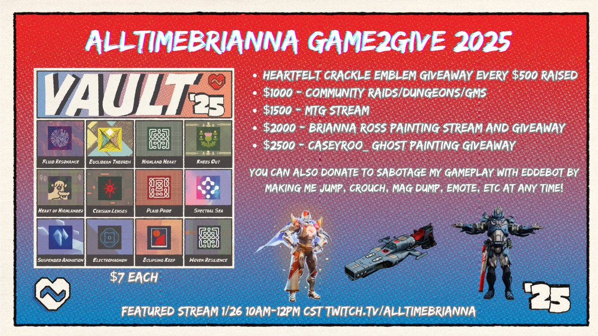 _alltimebrianna's tweet photo. #Game2Give2025 Featured Block in 40 mins! Raising money for @BungieLove 🩵 twitch / alltimebrianna https://t.co/jf2JvOVWGB
