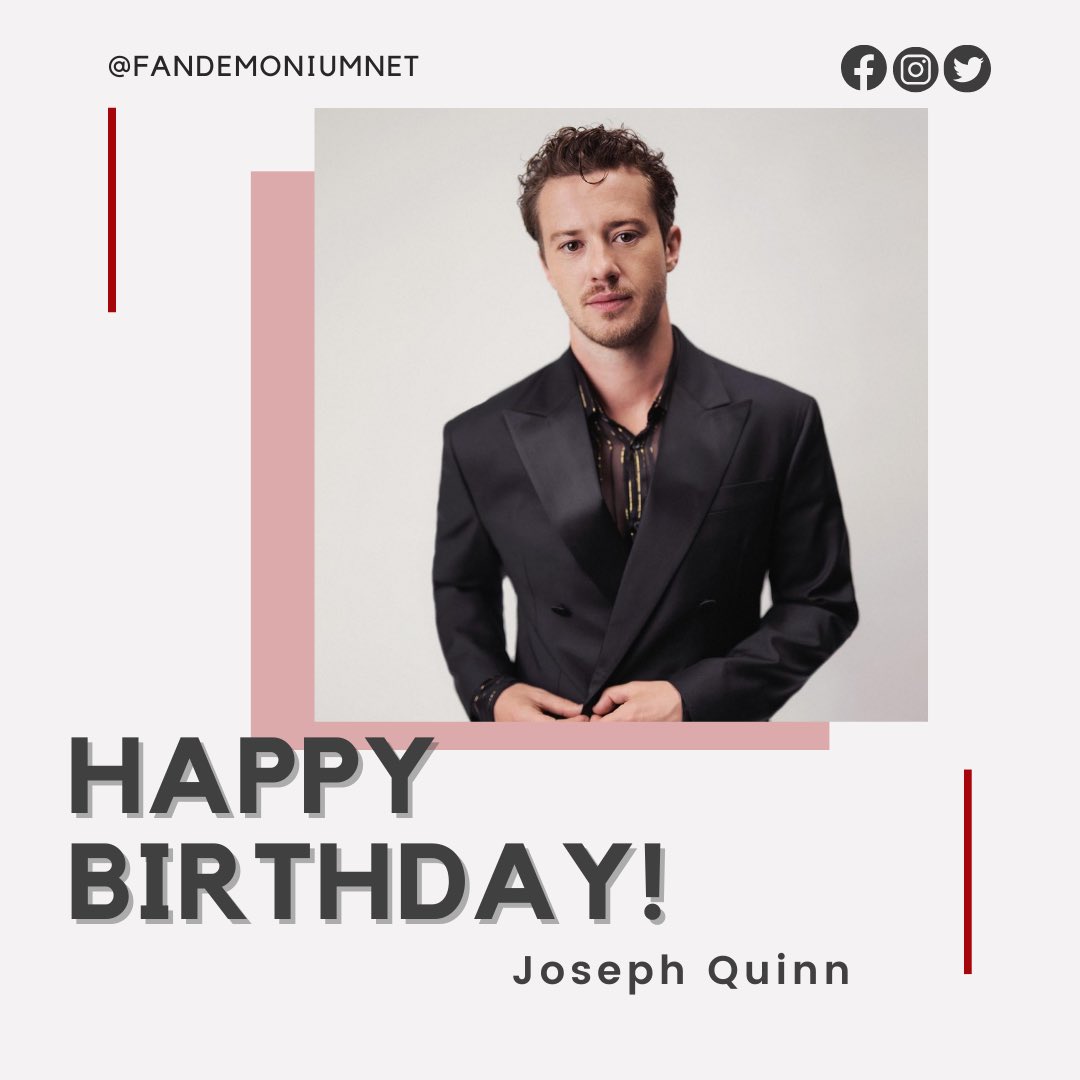 Join us in wishing a Happy Birthday to Joseph Quinn! May all your wishes come true. #josephquinn #strangerthings #aquietplace #gladiator #fantasticfour
