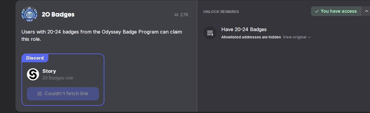 I've got 20 Badge. Love StoryIP <a href="/StoryProtocol/">Story</a> <a href="/BenjaminOnIP/">Benjamin</a>