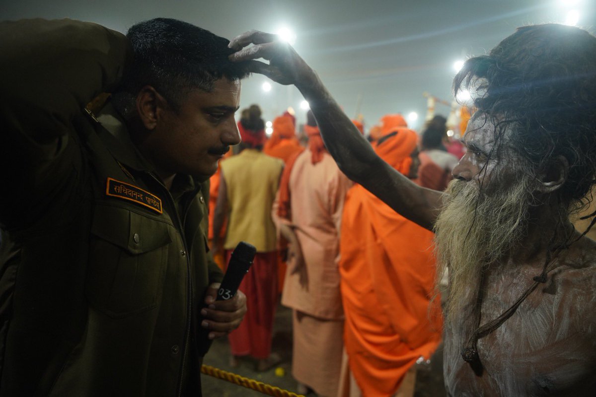 Beatified !! 🙏

When a Naga Sadhu blesses you just after Amrit snaan !!

#KumbhMela2025