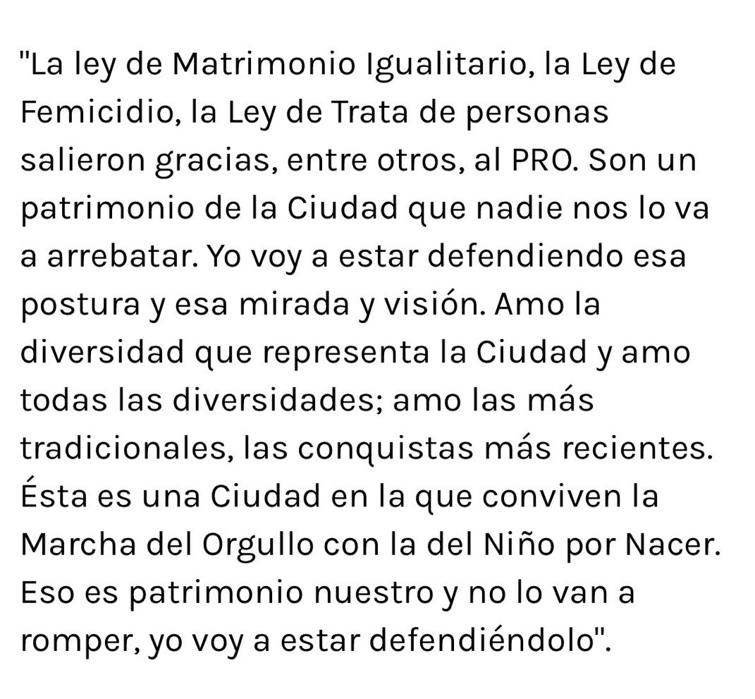 Excelente <a href="/jorgemacri/">Jorge Macri</a> 👏🏻👏🏻

Este es el <a href="/proargentina/">PRO</a> al que me afilié , un partido liberal, moderno, de gestión,  transformador de realidades y respetuoso con la diversidad.
