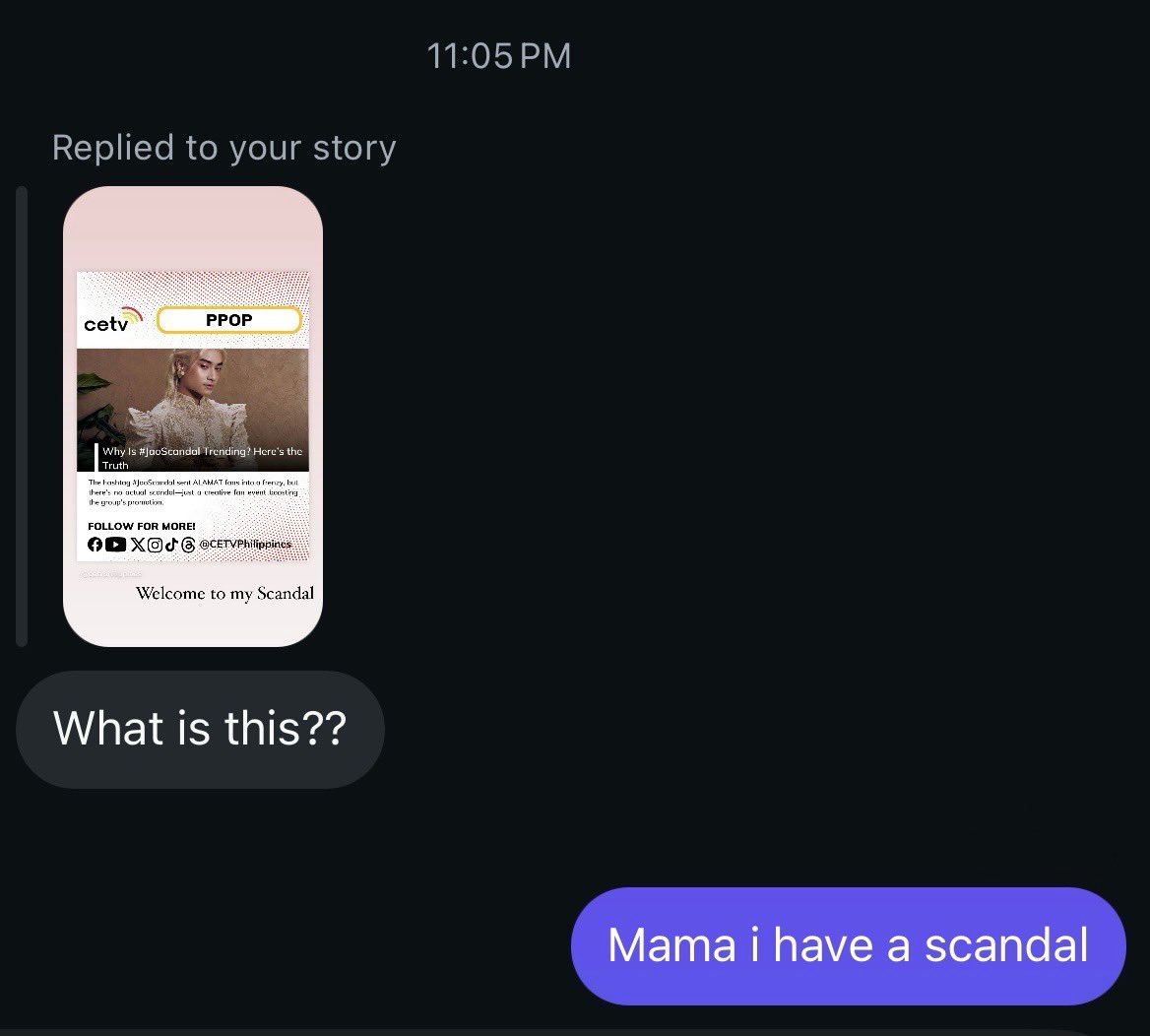Hala nag chat mama ko
#JaoScandal