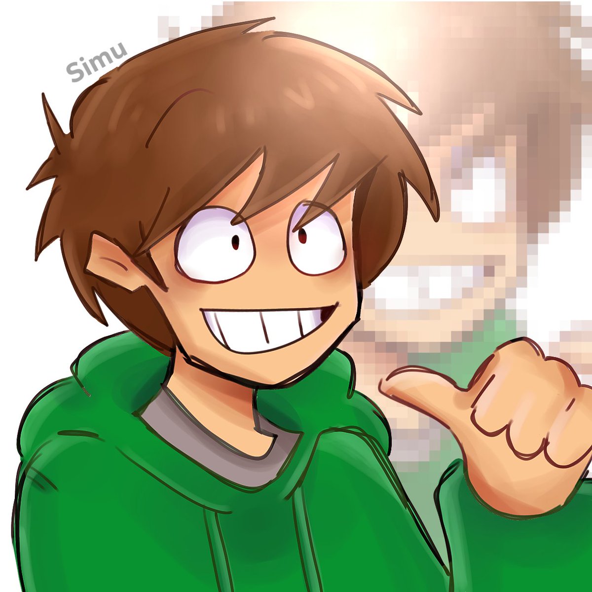 Simu_Simm's tweet photo. Edd💚😸 #eddsworld #edd #eddsworldedd #fanart https://t.co/DJXrVi7fP5