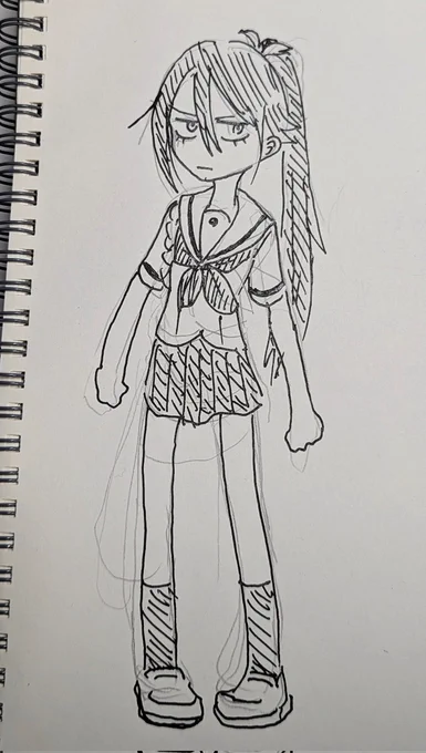 したまつ毛描いたり手足長めとか
ディフォルメきかせてこういう方向もいいなとは思うんだよな 