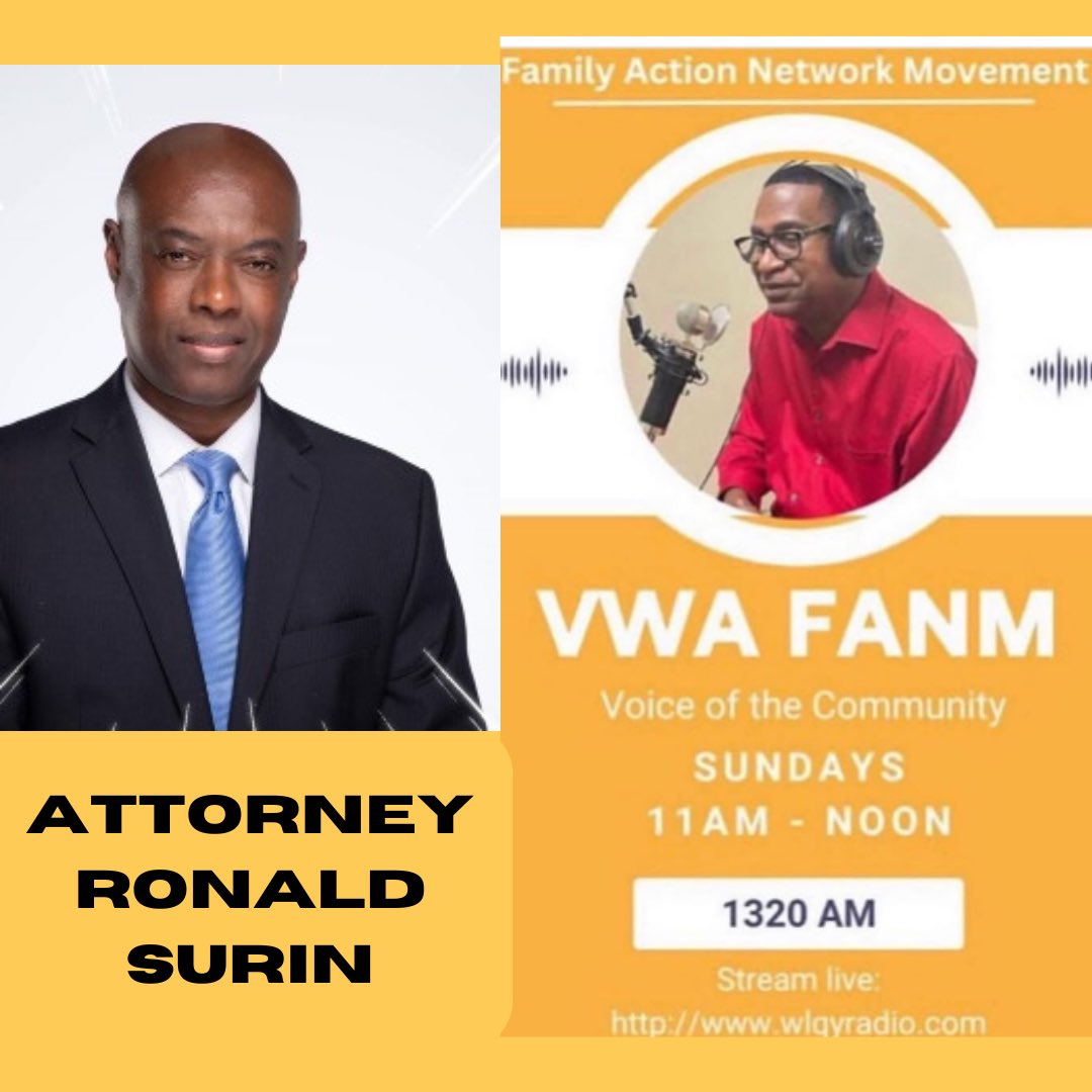 FANMOrg's tweet photo. Listen today on FANM Radio at 11 am on 1320 AM or online at https://t.co/6K5CS0lmo7
Today We talk:

* to Myrlande Charles
* To Atty Roland Surin - about what's going on in immigration now under Trump  
* Executive Director

#Haiti
#Immigraton
#Miami
#FANM
#Deportation 
#ayitise https://t.co/nvNoI1PcZp