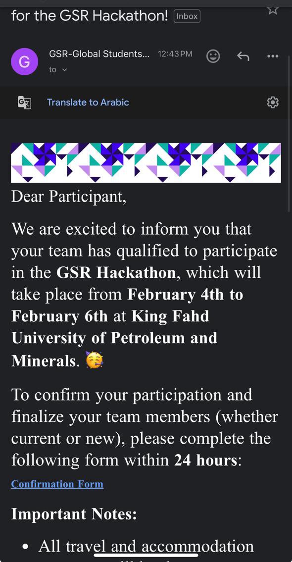 Cd_edu_jbl's tweet photo. يسُرنا أن نُبارك لطالباتنا
تأهلهن للمرحلة النهائية في هاكاثون جسّر @GSRKFUPM 🌟

و نتمنى لهنّ تحقيق الفوز ✨ https://t.co/ngoH4xCdmV