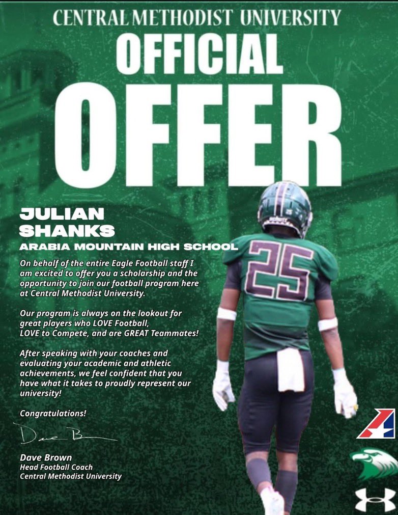 I am blessed to receive my 3rd Offer from Central Methodist University