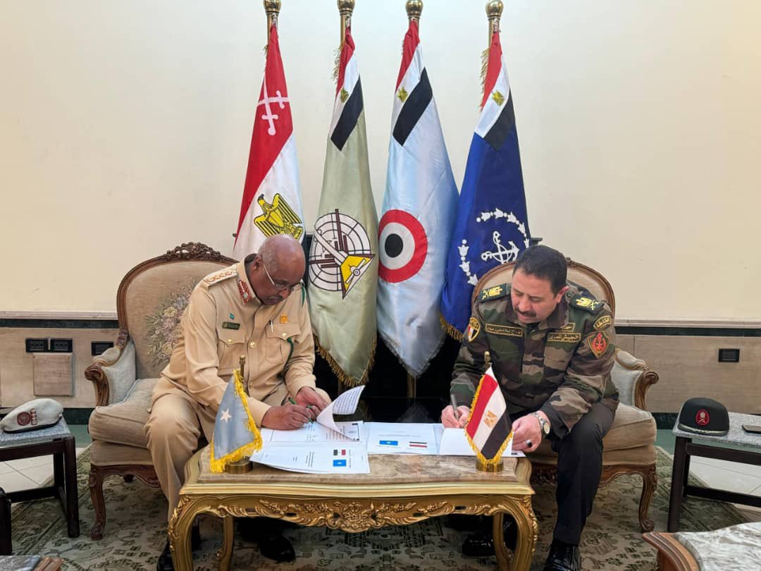 MoDSomaliya's tweet photo. The Federal Government of Somalia today finalized technical discussions with the Arab Republic of Egypt on their participation on AUSSOM. The  Arab Republic of Egypt committed in supporting the FGS in the fight against terrorism. The FGS is cognizant of the role Egypt can partake in eliminating the Khawaarij and looks forward to their contribution alongside other Troop Partner Nations.