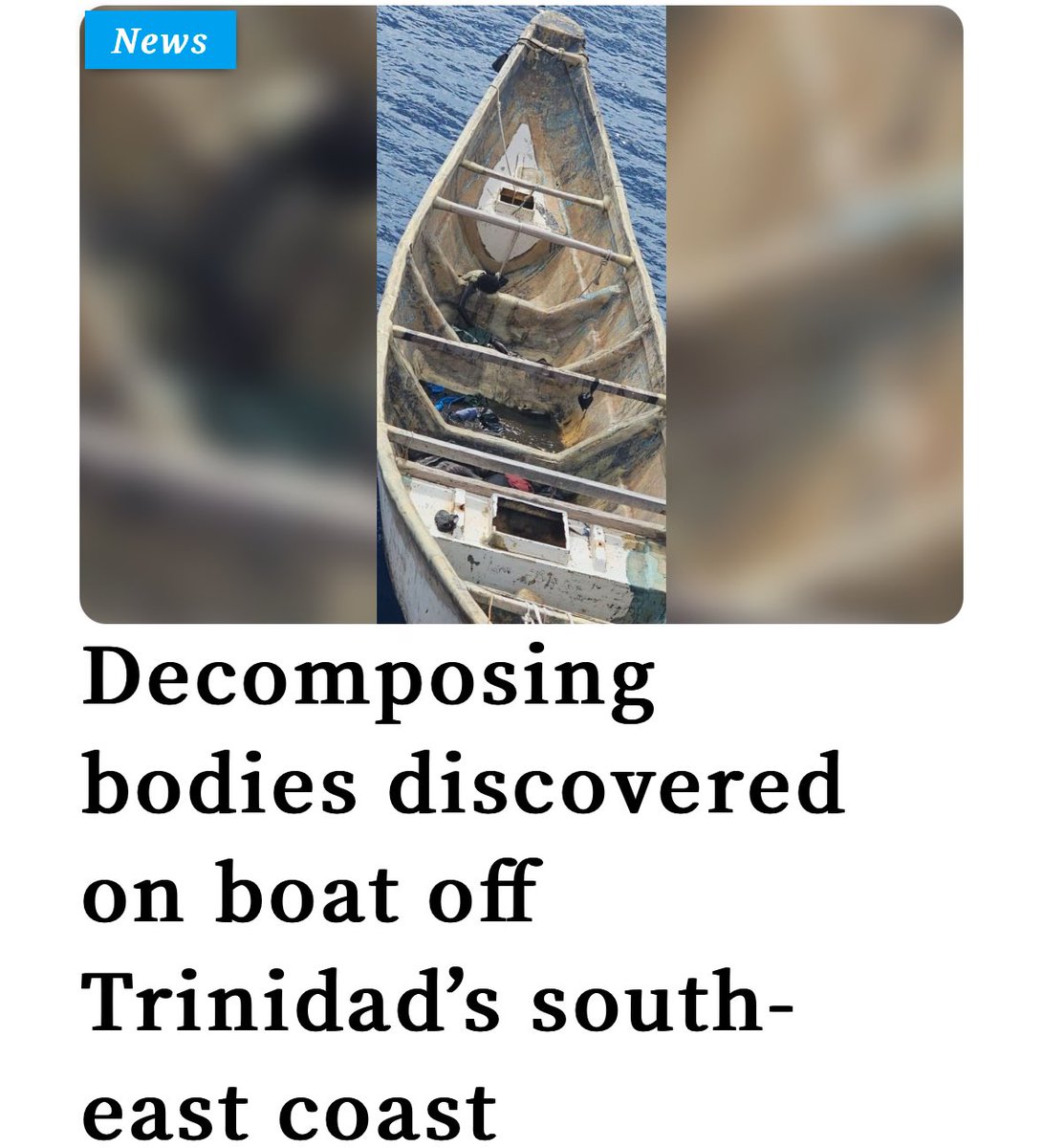 🔴TRAGEDIA. Encontrado un cayuco con cadáveres en las costas de Trinidad Tobago. De nuevo la ruta Canaria muestra su horrible realidad.