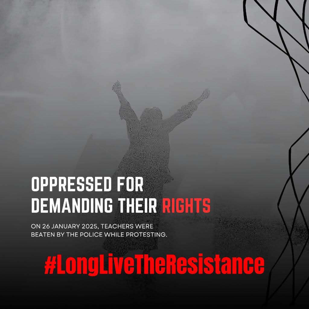 The fight against injustice, state-sponsored oppression and tyranny cannot be silenced by batons, bullets or fear. We will not stand idly by as teachers, workers, indigenous communities, and minorities are attacked for demanding their rights.

We refuse to bow to the illegal