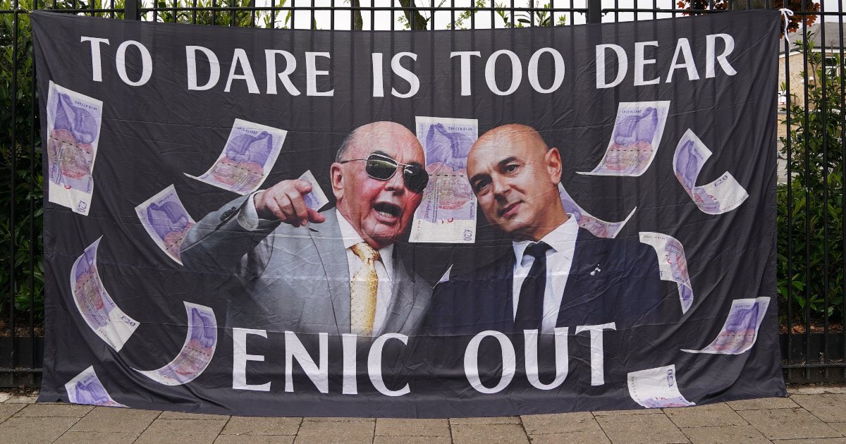 ENIC OUT - #ENICout
Daniel Levy OUT - #LevyOut
Johan Lange OUT - #LangeOut
Scott Munn OUT - #MunnOut

❤️ LIKE &amp; 🔄 REPOST - pass it on! Get them trending!

ENOUGH IS ENOUGH!!!!