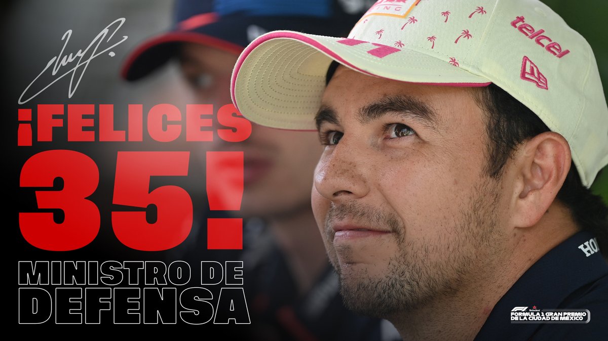 mexicogp's tweet photo. ¡@SChecoPerez cumple hoy 35 años y lo celebramos en grande! 
Feliz cumpleaños al hombre que siempre lo da todo en la pista. 🏁🎉 https://t.co/JeZd8PH7aR