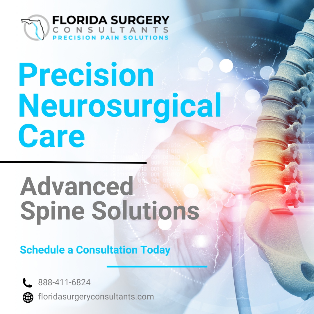 Precision Neuro Surgical Care
Advanced Spine Solutions

Learn more about Florida Surgery Consultants interventional pain solutions - floridasurgeryconsultants.com

#floridasurgeryconsultants #spinesolutions #interventionalpainsolutions