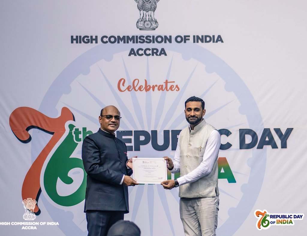HCI_Accra's tweet photo. #RepublicDay2025 #RepublicDayIndia #indiaghana #bkj2025 https://t.co/h8qBQ752zz