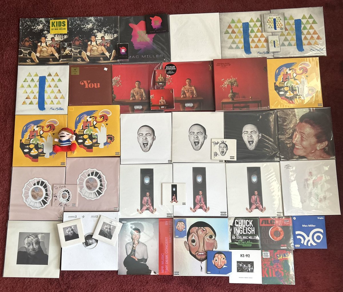 my entire mac miller discography 🤍

33 records, 9 CDs, and 5 cassettes 

started over a decade ago when i was in the 8th grade 🥹💛🖤🛝🎈