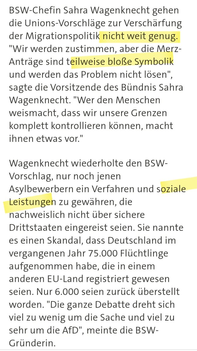 NiemaMovassat's tweet photo. Dem BSW sind die Forderungen von Merz nicht rechts genug. Das BSW ist eine AfD 2.0. Nichts anderes. Ich habe Wagenknecht und ihre Leute schon vor Jahren kritisiert. Aber das Ausmaß der Niedertracht dieser Truppe war nicht voraussehbar. Krass einfach. https://t.co/iMGQiyRUvI