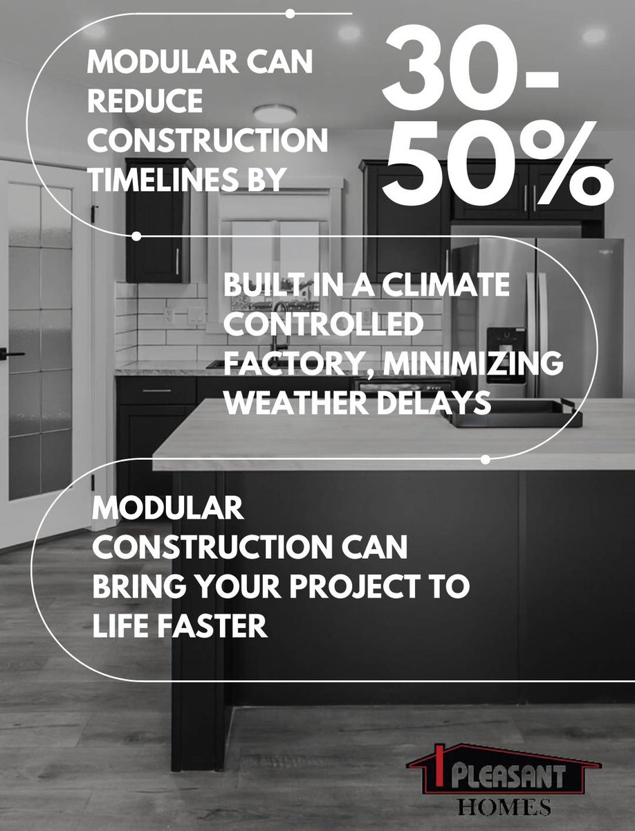 When time is money, modular construction can reduce  construction timelines by 30-50%. Bring your project to life faster. 
#ModularConstruction #ABetterWaytoBuild #AlbertaBuilder #PleasantHomes