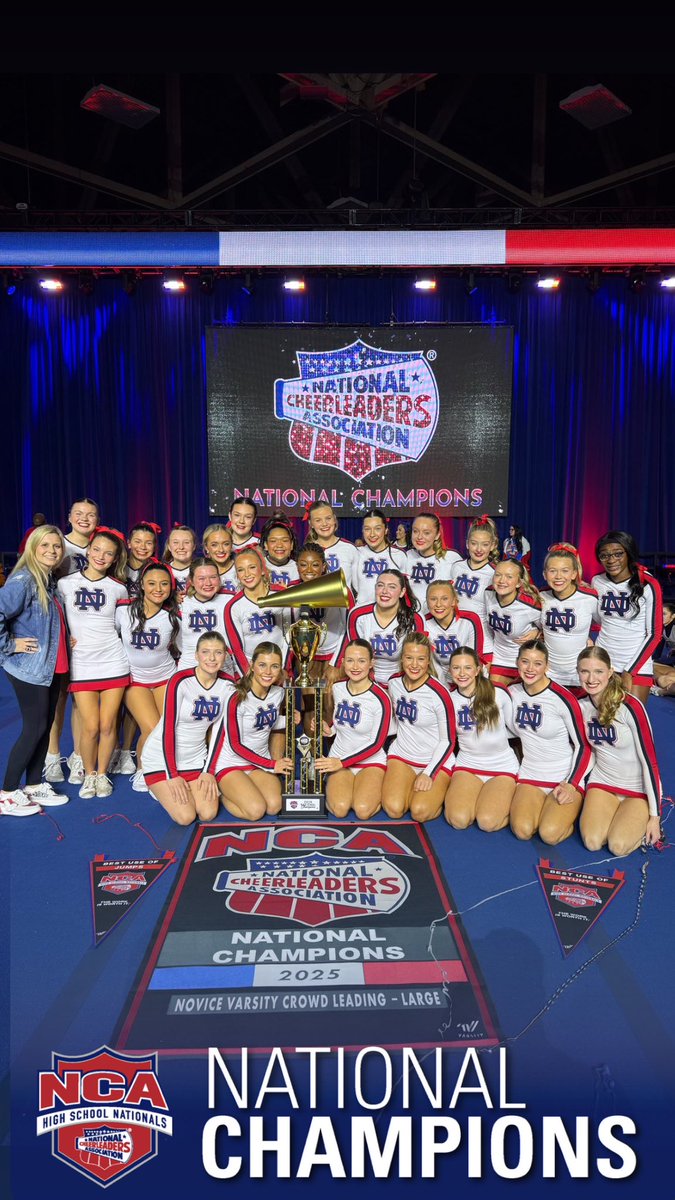 NCAupdates's tweet photo. Congratulations, National Champions! 
#NCANationals https://t.co/eO0Tz3UE5S