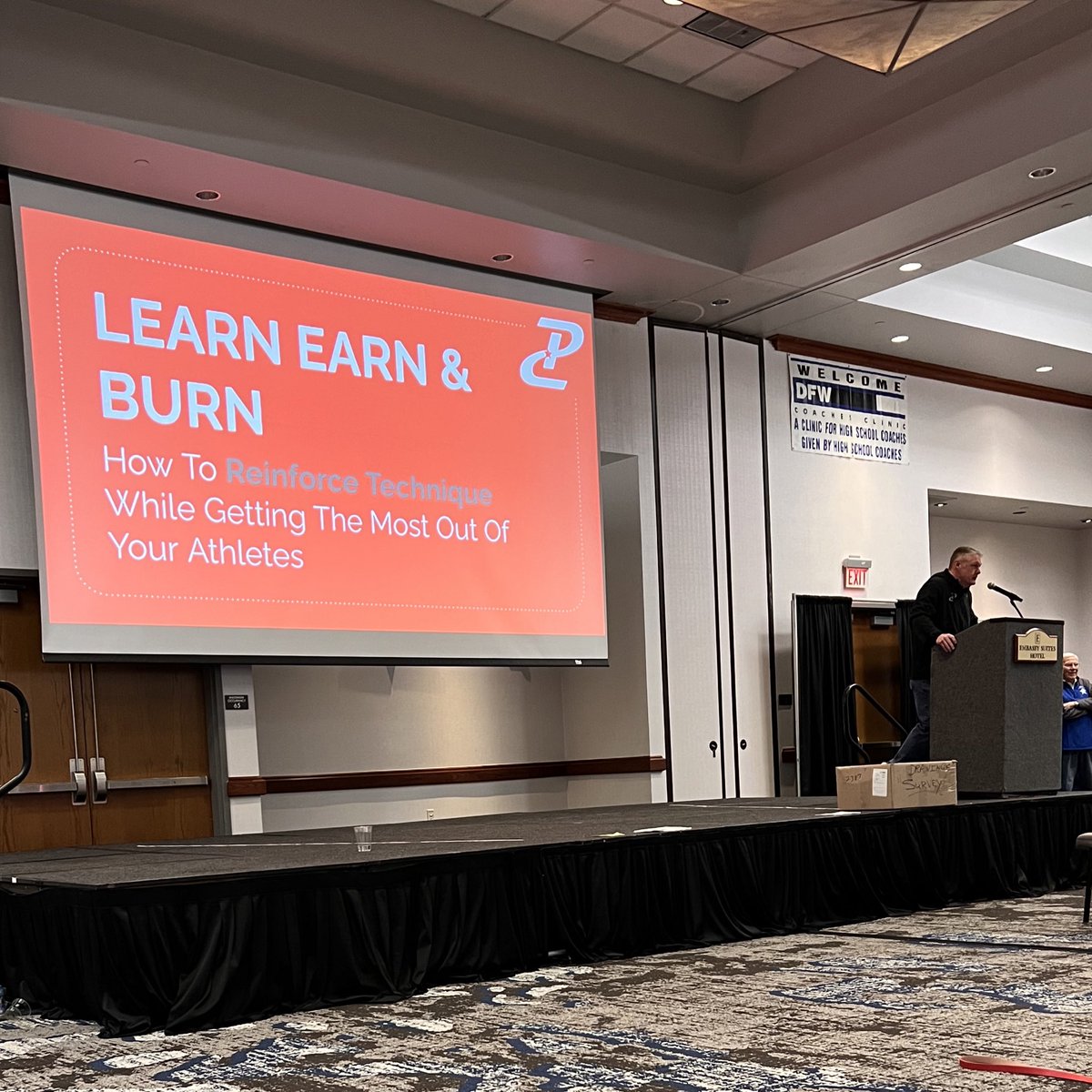 PCnowisthetime's tweet photo. Enjoyed talking movement this morning at the @DFWClinic!
Learn 🧠
Earn 💪
Burn 🔥
Always a pleasure to spend a weekend with some of the best HS football coaches in the country! https://t.co/G0MBNc2Y5v
