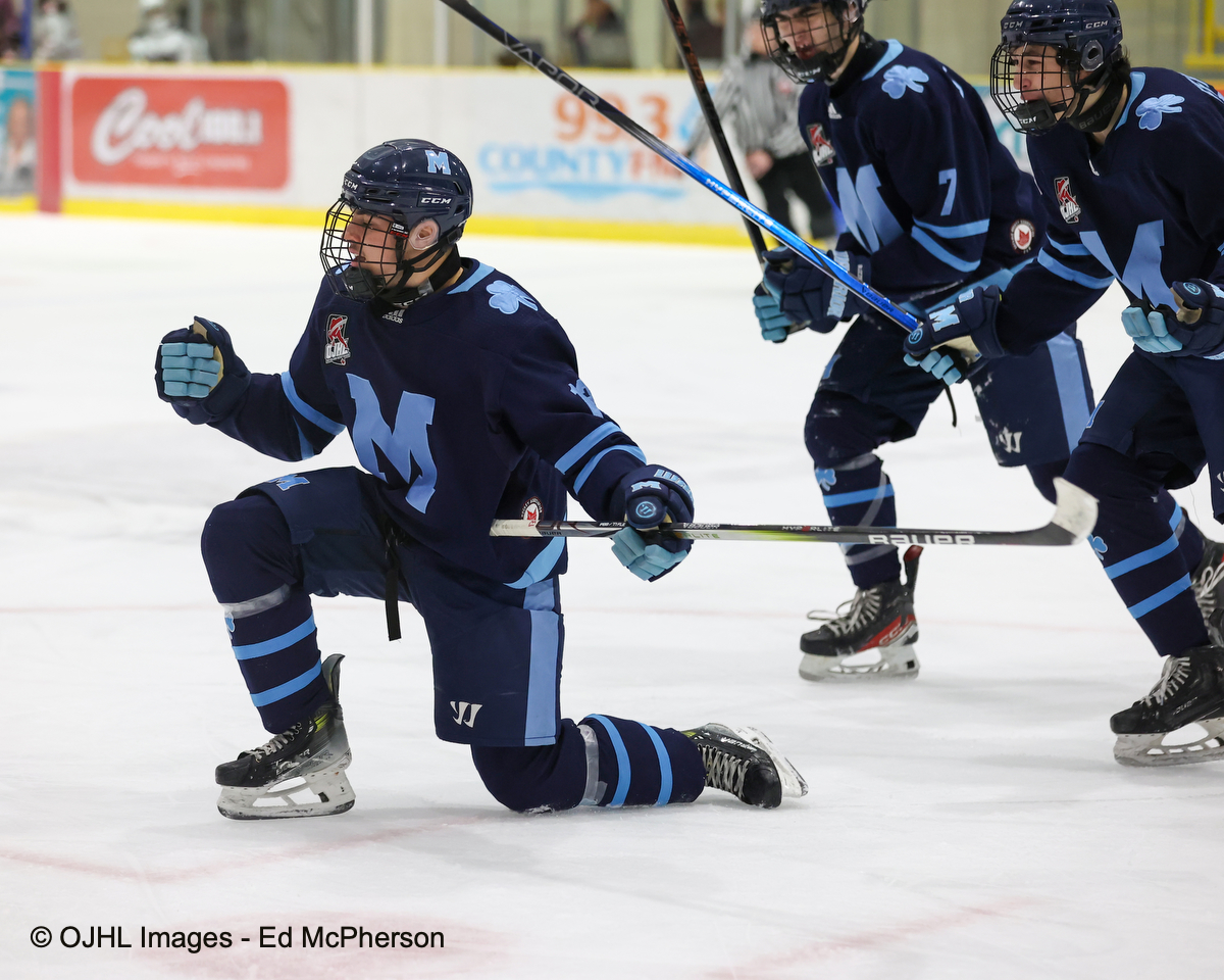 After two periods <a href="/OJHLDukes/">Wellington Dukes</a> 5 <a href="/stmbuzzers/">St Michael's Buzzers</a> 3 <a href="/OJHLOfficial/">OJHL</a>