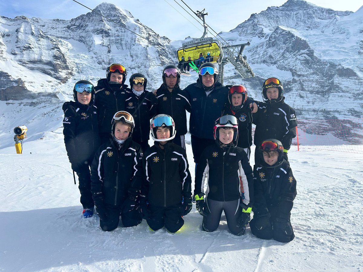 ElthamCollSki's tweet photo. Great first day in Wengen for the team at the British Downhill Championships. Getting in that all important practice before competitions start tomorrow. https://t.co/pc8iVVyvaj