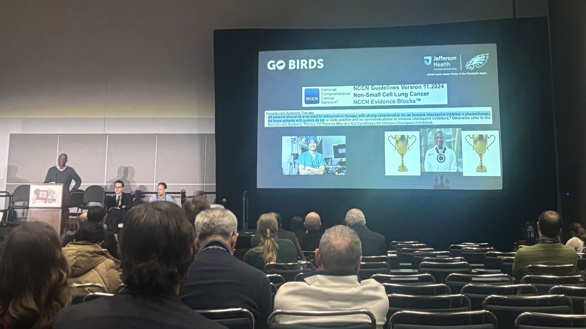 Isheeta Madeka, MD (@isheetamadeka) on Twitter photo This afternoon, Dr. <a href="/NateEvansMD/">Nathaniel R. Evans III, MD</a> debating yes, stage II NSCLC requires multi-modality care at #STS2025. Most importantly, Go Birds <a href="/STS_CTsurgery/">The Society of Thoracic Surgeons</a> <a href="/JEFFsurgery/">Jefferson Surgery</a> <a href="/TJUHospital/">Jefferson Health</a> This afternoon, Dr. <a href="/NateEvansMD/">Nathaniel R. Evans III, MD</a> debating yes, stage II NSCLC requires multi-modality care at #STS2025. Most importantly, Go Birds <a href="/STS_CTsurgery/">The Society of Thoracic Surgeons</a> <a href="/JEFFsurgery/">Jefferson Surgery</a> <a href="/TJUHospital/">Jefferson Health</a>
