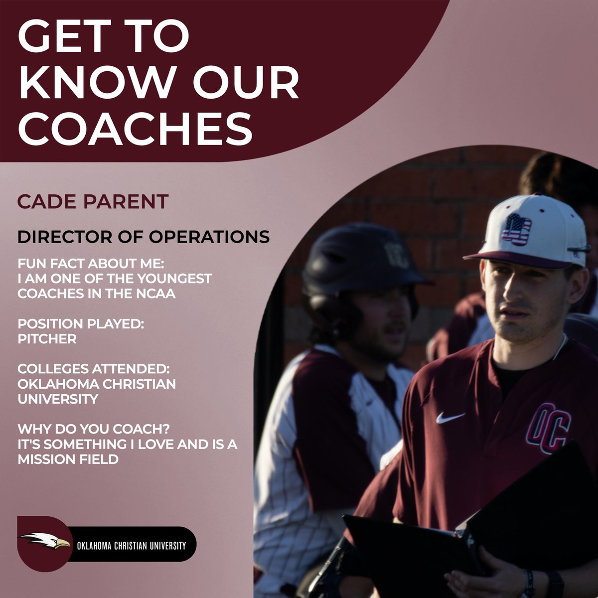 🚨12 days out from first pitch🚨

Introducing another member of our coaching staff! Meet Cade Parent. Thank you Cade for being a positive influence and all the guidance you provide on and off the field! 🦅⚾️

#baseball #talonsup #lonestarconference #Eagles