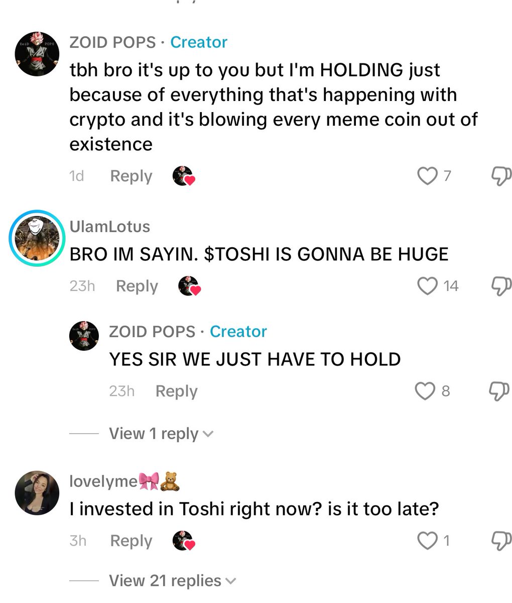 Retail coming into $Toshi like you never imagined.

Gains will be made like never imagined 🤫