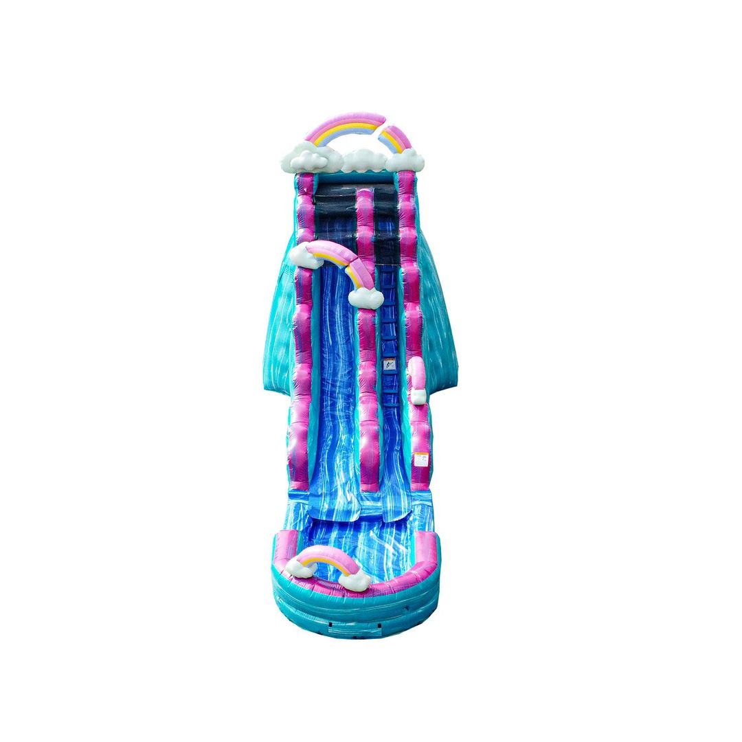 USAInflatables's tweet photo. NEW in 2023 USA Inflatables Summer Delight with pool is a first choice for children and adults to have a splash fun party on sunny days. This water slide sits 12 feet tall and 36 feet long; this waterslide ensures a wow factor for big kids! #usainflatables https://t.co/30NO1n3wIS https://t.co/AqLAYOegr4