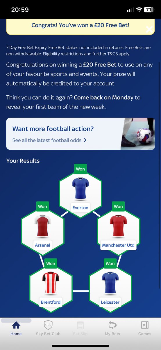 Jo3Fisherrrrr's tweet image. Certainly wasn’t expecting this on Friday when I made my final pick. @SkyBet #MatchFive