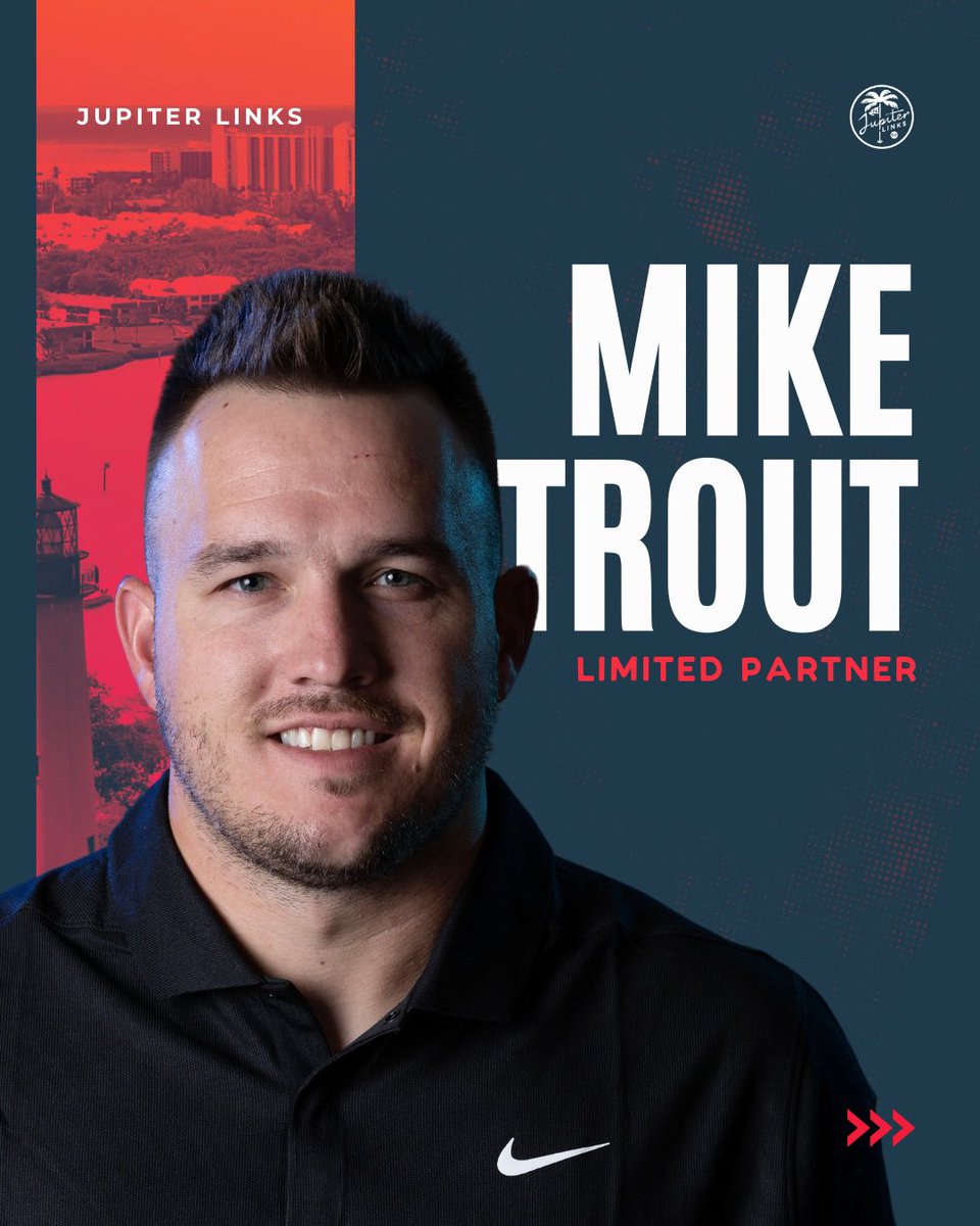 JupiterLinksGC's tweet photo. BREAKING NEWSย ๐จย The Millville Meteor lands in Jupiter. โ๏ธ๐๏ธ
Introducing the first Jupiter Links Limited Partner, center field legend @MikeTrout.ย
#JuptierLinksGC | #LinkwithLegends https://t.co/LSa3awrGtX