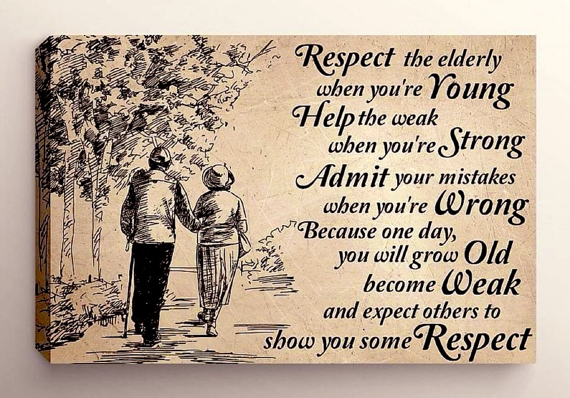 A post on the importance of giving time and appreciation to elderly people:

“Twice this week, I have watched an elderly individual, fade into the busy life in which we all live. One man just needed Panadol for his wife but the shop assistant simply said it’s in ‘6’. But he