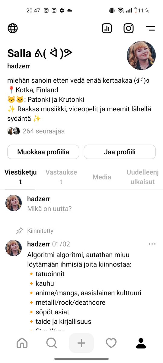 Hadzur's tweet photo. Mie oon aikalail kadonnu täält mut tulkaa seurailee Threadsis ja Bluesky:ssa, oon niis aktiivinen! 🥰✨
Ps. Miul on ikävä teit twötter-kamui 🥹
https://t.co/InwU4yUrYO
https://t.co/AVhbTXAXd6 https://t.co/58UyRIwLUQ