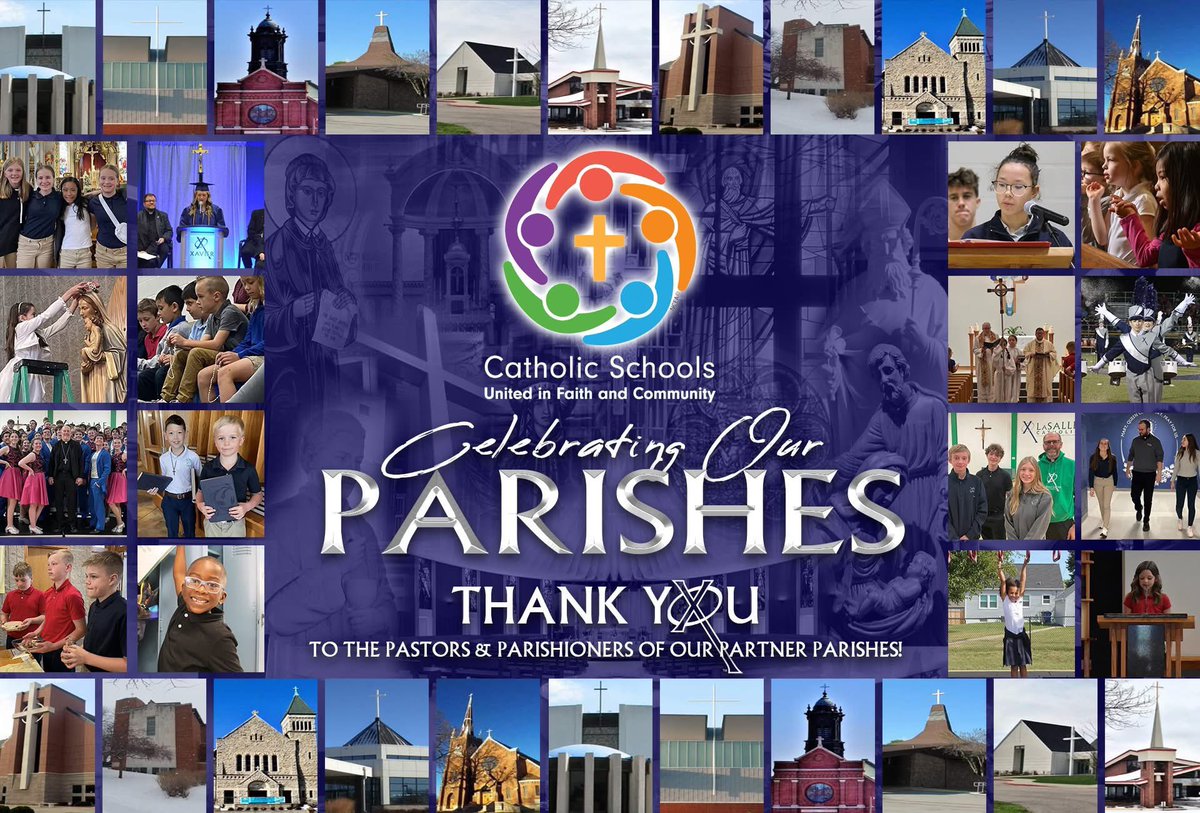 Xavier_Catholic's tweet photo. Each day this week, we’re focusing on a different element of the XCS community that helps us offer a unique ‘xperience for our students/families. Today we say THANK YOU to our partner parishes for their continuing support of Catholic education! #CSW2015 #WeAreXavier https://t.co/sIbtogfUFs