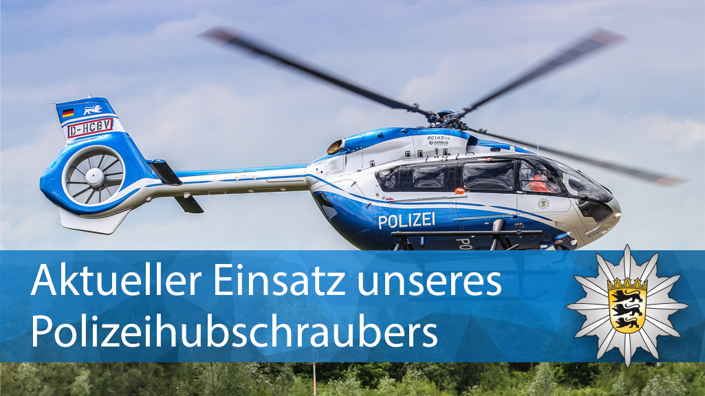 Unser #Hubschrauber ist aufgrund eines 55-jährigen vermissten Mannes in #Malsch im Einsatz. Der Vermisste ist mit einer blauen Schneejacke bekleidet und befindet sich vermutlich in einem angrenzenden Waldgebiet. 
Für die Bevölkerung besteht keine Gefahr.
Eure #Polizei #Karlsruhe